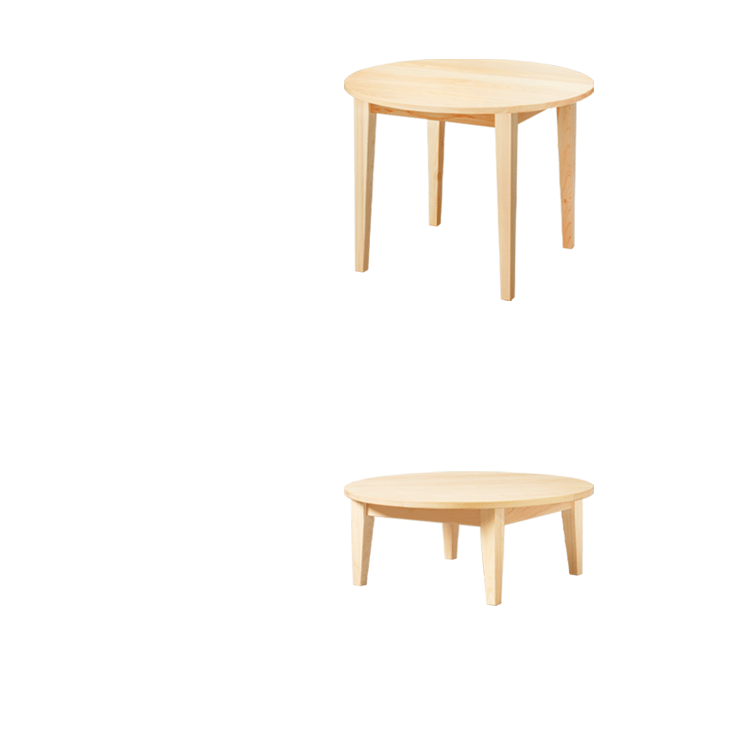 ラウンドテーブル 上質な国産無垢材のダイニングテーブル すこやかな無垢の家具 Xyl キシル